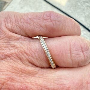 Pandora Eternity Band With Diamonds Retired Size 7